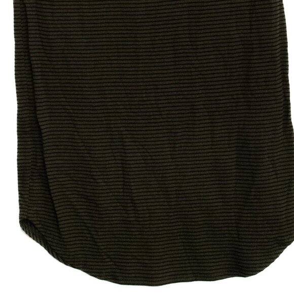 Black & Olive Striped Short Sleeve Bodycon Dress Size M - Picture 4 of 8